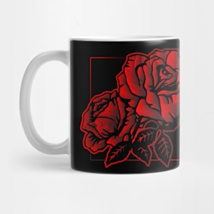 red embroidery rose Mug